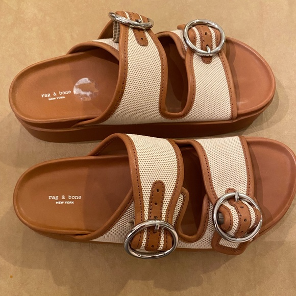 NWOT RAG & BONE GEO LEATHER PLATFORM SANDALS - Picture 5 of 7